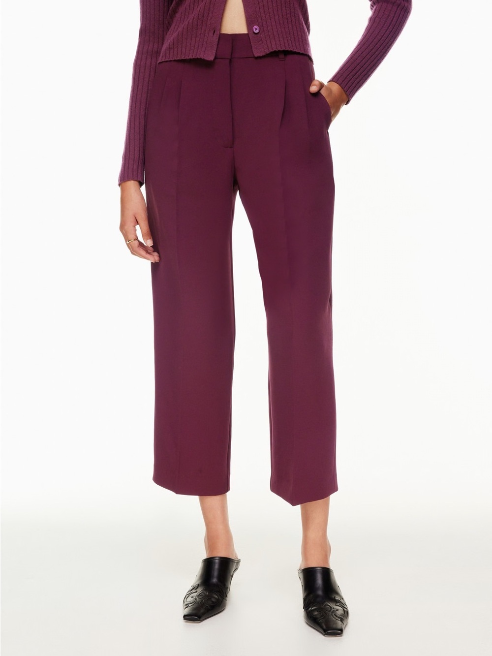 Aritzia Effortless Pant Cropped Sz 4 Like New!